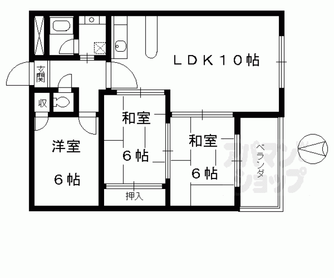 【第３７長栄クレメント五条】間取