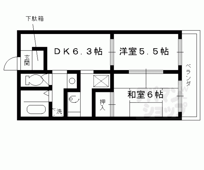 【シャルム西洞院】間取