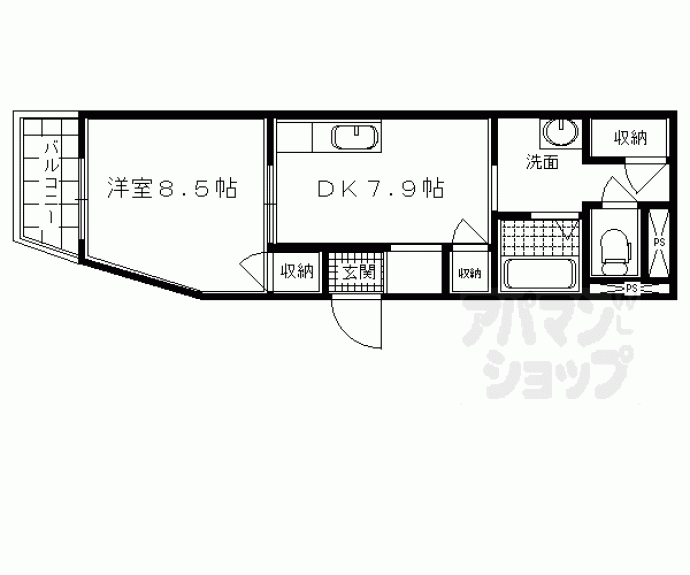 【ハイツ油小路】間取