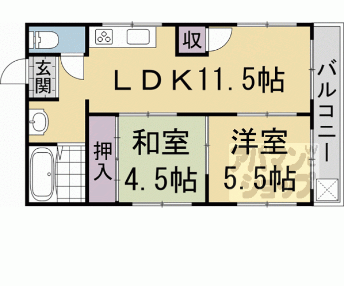 【ハイツ油小路】間取