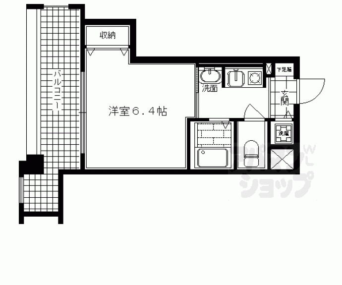 【エステムコート京都河原町プレジール】間取