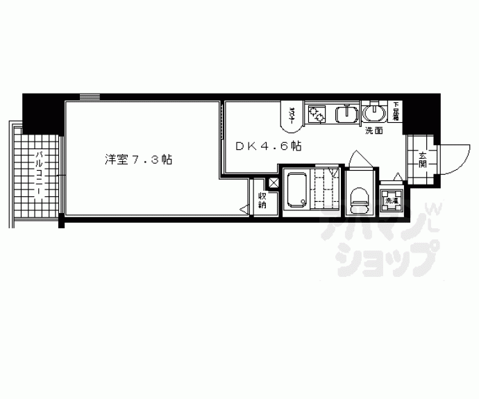 【エステムコート京都河原町プレジール】間取