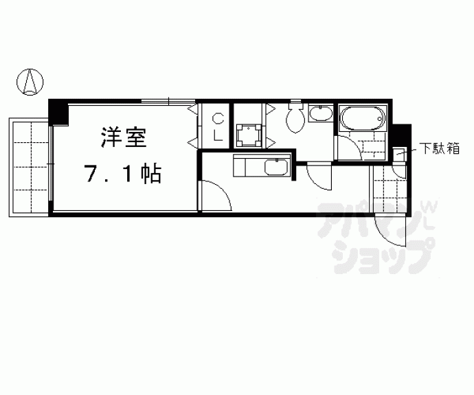 【ボナール三条高倉】間取