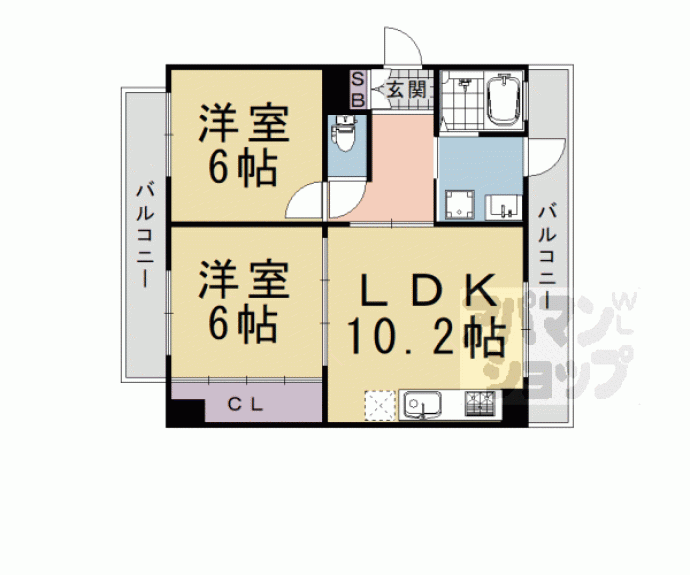 【グランベール桂５番館】間取