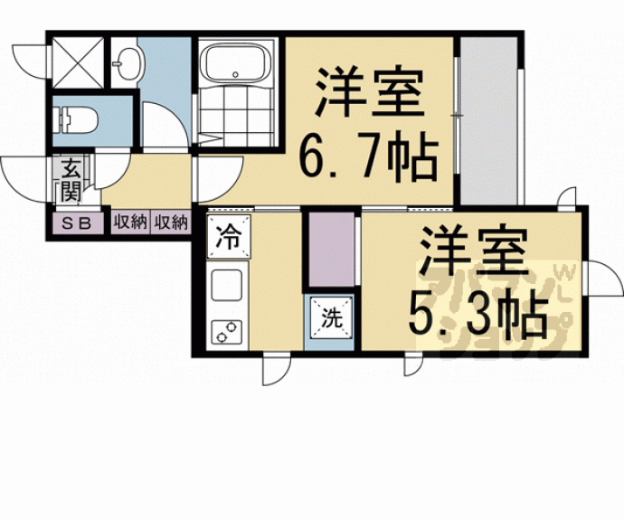 【サンフローラ三条大宮】間取