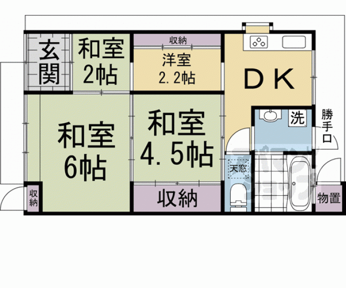 【KyotoLiving今熊野東福寺】間取