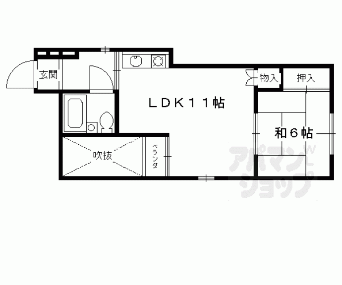 【ルポール麩屋町】間取