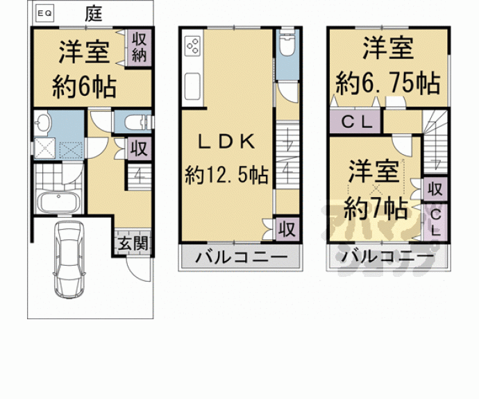 【壬生東大竹町貸家】間取