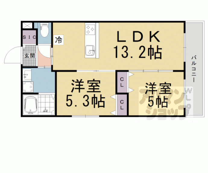 【仮称）椥辻西浦町マンション計画】間取