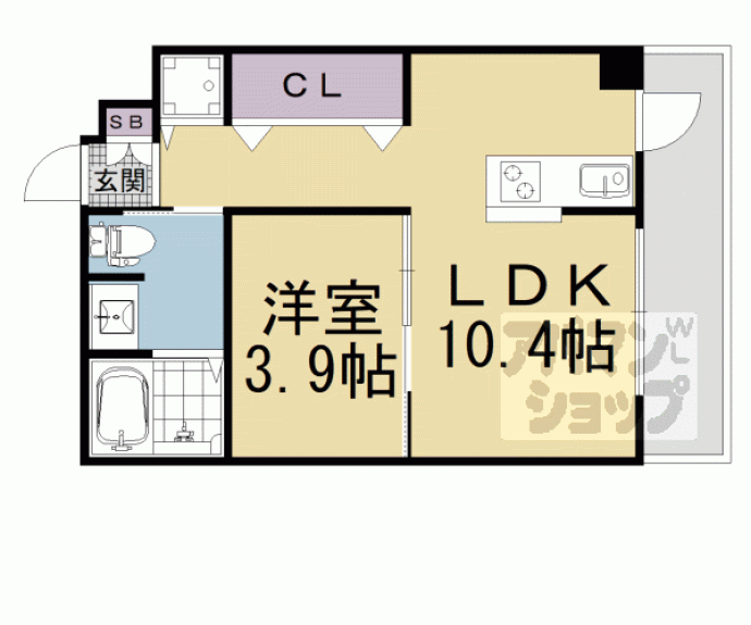 【Ａｐｐａｒｔａｍｅｎｔｏ薬大前】間取