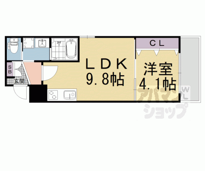 【Ａｐｐａｒｔａｍｅｎｔｏ薬大前】間取