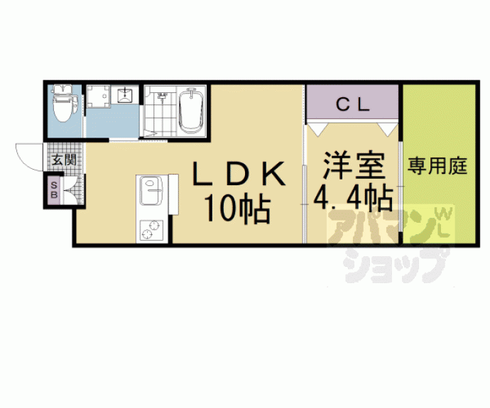 【Ａｐｐａｒｔａｍｅｎｔｏ薬大前】間取