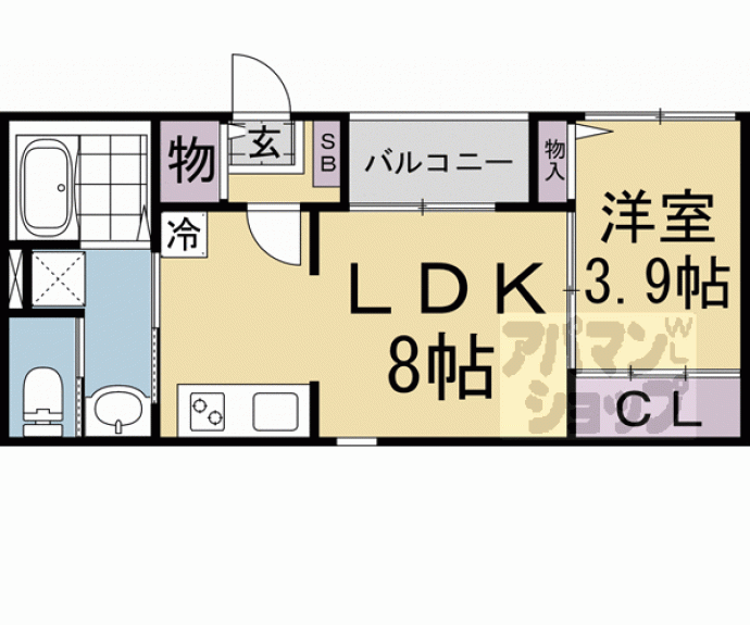 【グレイス伏見稲荷】間取