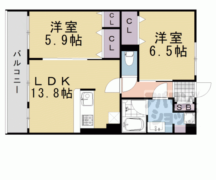 【ベルフォーレ御所南】間取