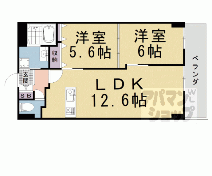 【SAKIZO VILLA烏丸四条】間取