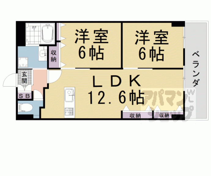 【ＳＡＫＩＺＯ　ＶＩＬＬＡ烏丸四条】間取