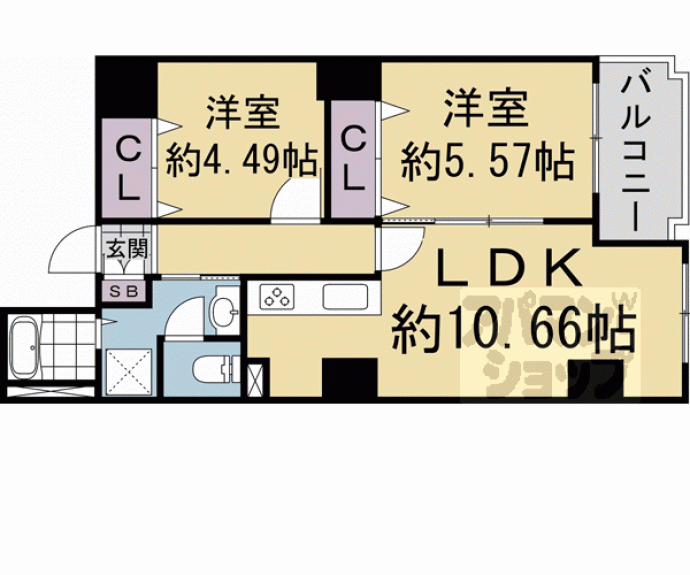 【ベルク烏丸】間取