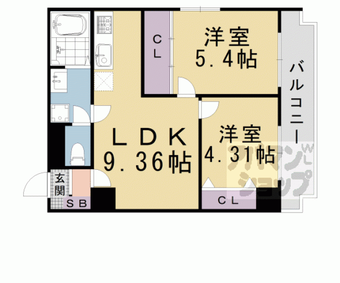 【ベルク烏丸】間取