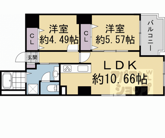 【ベルク烏丸】間取