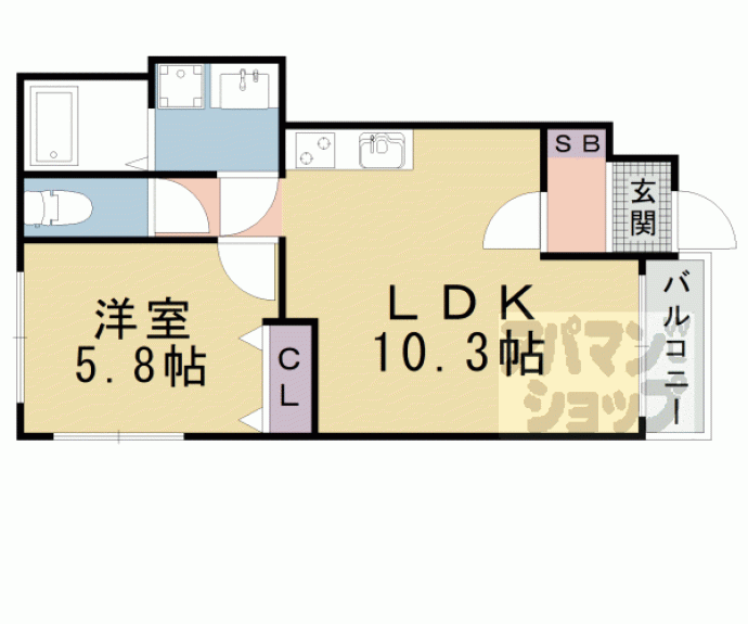 【スターコーポ西ＩＶ】間取