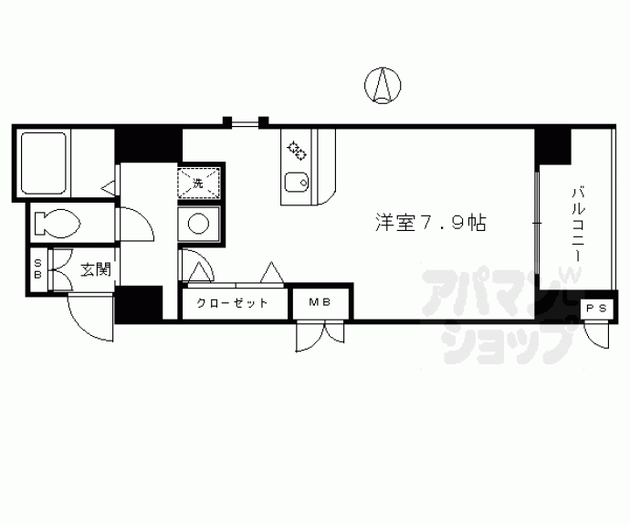 【プレサンス京都五条大橋レジェンド】間取
