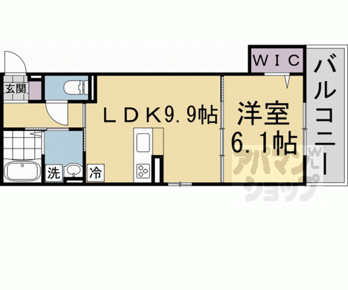 【Ｄ－ｒｏｏｍ西大路五条】間取