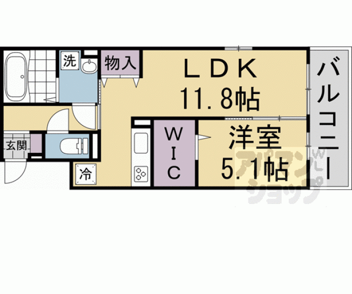 【Ｄ－ｒｏｏｍ西大路五条】間取