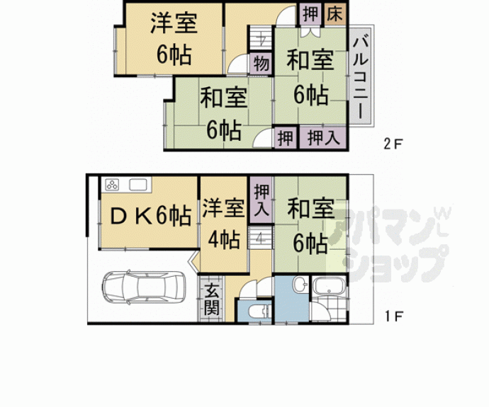【上京区天秤町貸家】間取