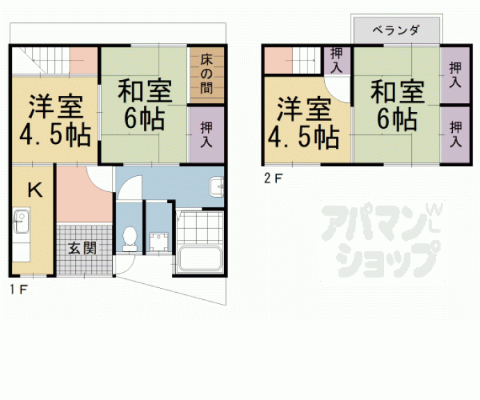 【深草祓川町貸家】間取
