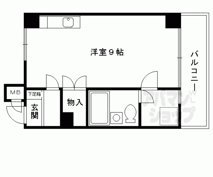 【グラシィオ四条堀川】間取