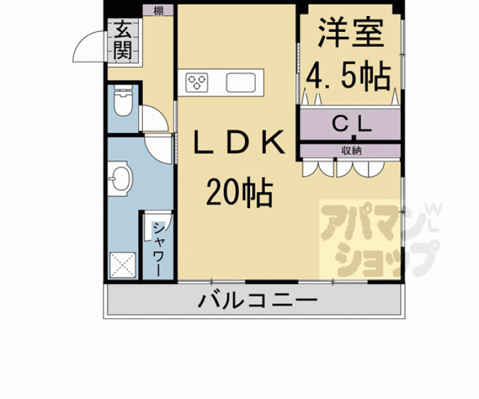 【グラシィオ四条堀川】間取