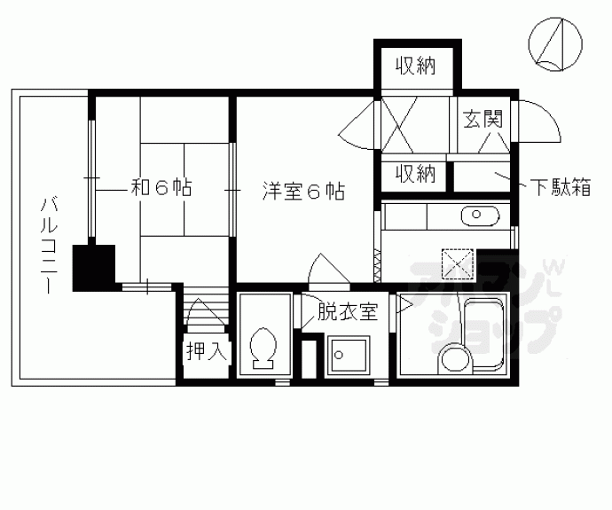 【ライオンズマンション四条大宮】間取