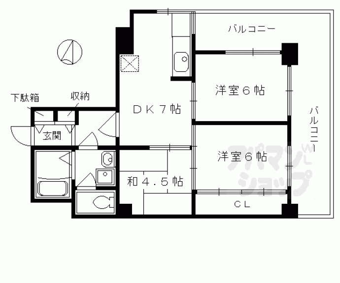 【ライオンズマンション四条大宮】間取