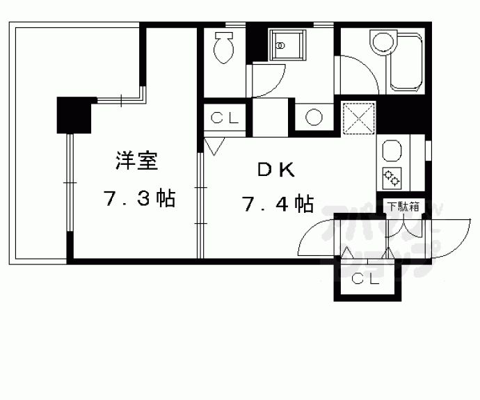 【ライオンズマンション四条大宮】間取