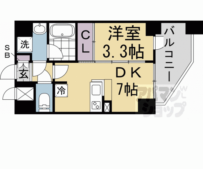 【レオンコンフォート西大路御池】間取