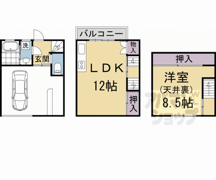 【ＨＭガレージハウス】間取