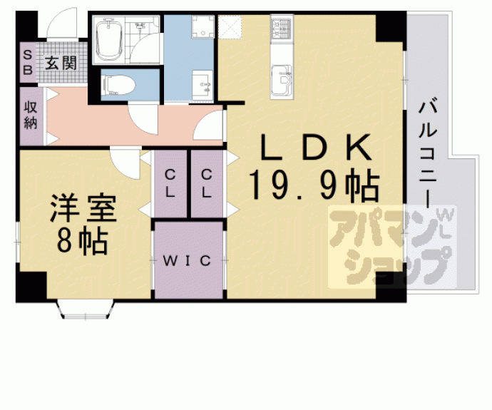 【ルモン三条西洞院】間取