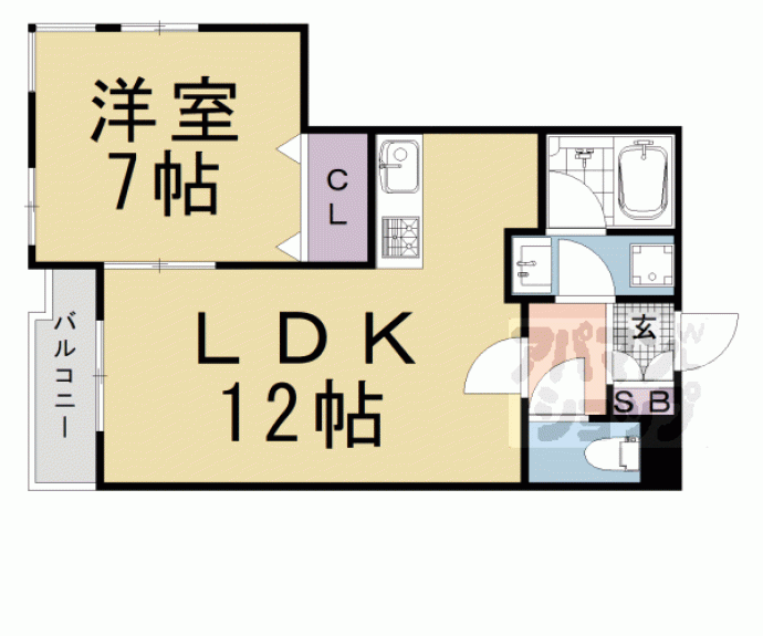 【ライオンズマンション京都河原町】間取