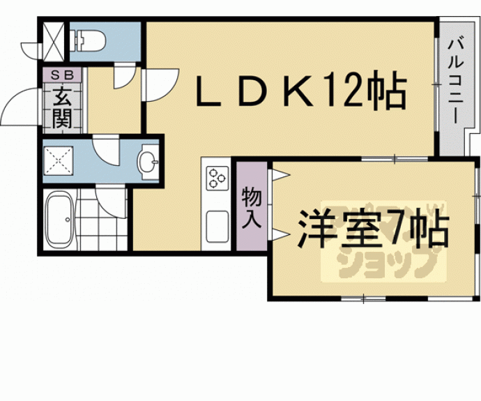 【ライオンズマンション京都河原町】間取