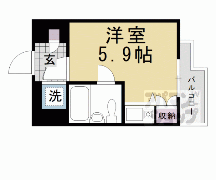 【ライオンズマンション京都河原町】間取