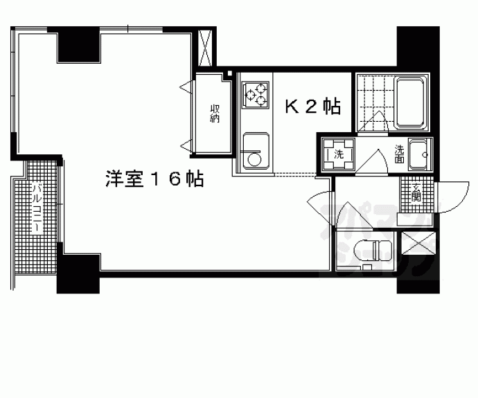 【ライオンズマンション京都河原町】間取