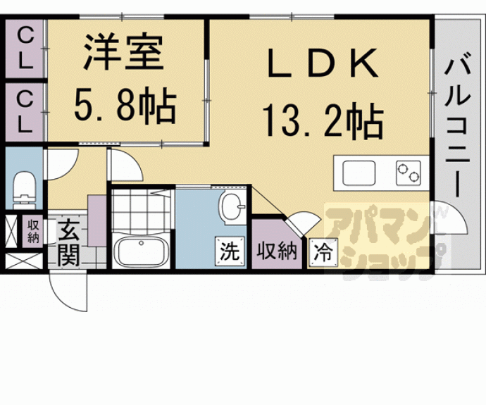 【J'fort嵯峨天龍寺】間取