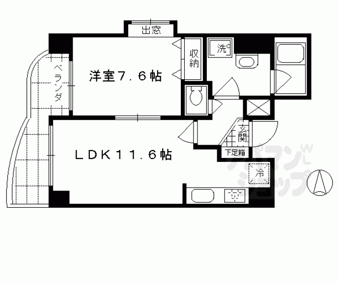 【デ・リード河原町】間取