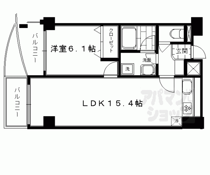 【デ・リード河原町】間取
