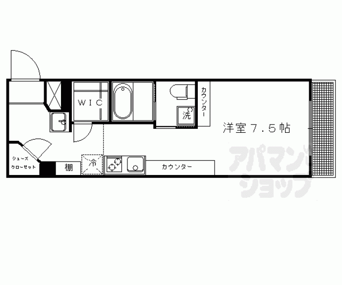 【ライオンズマンション京都三条大宮】間取