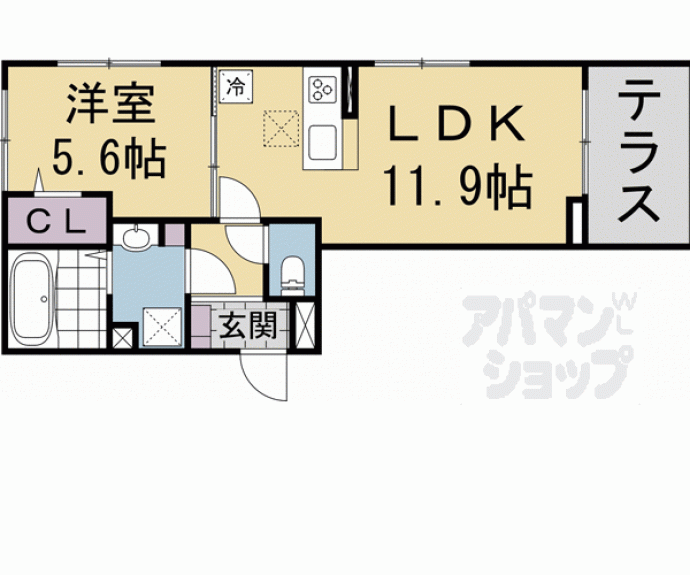 【Ｄ－ＲＯＯＭ葛野大路御池】間取
