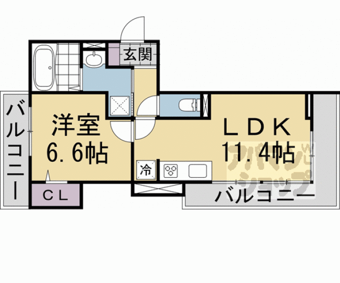 【D-ROOM葛野大路御池】間取