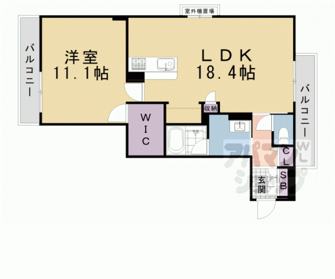 【ヴェスプッチ二条城】間取