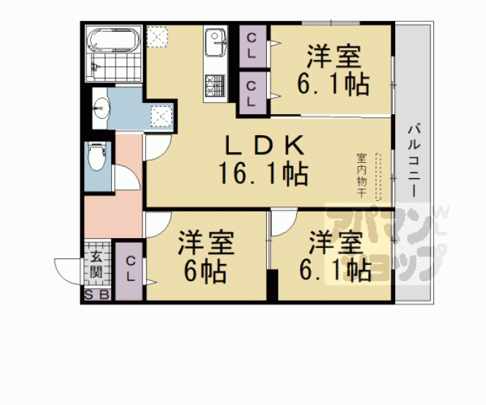 【アトレーユ長岡京】間取