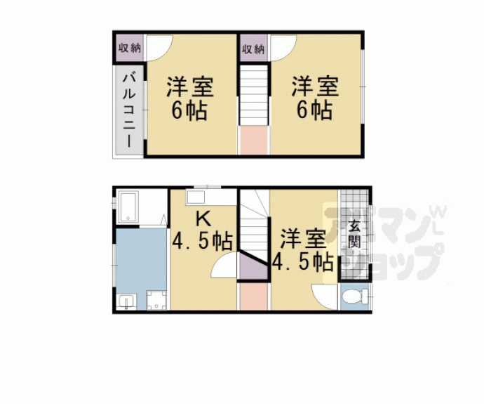 【鶏冠井町番田貸家】間取